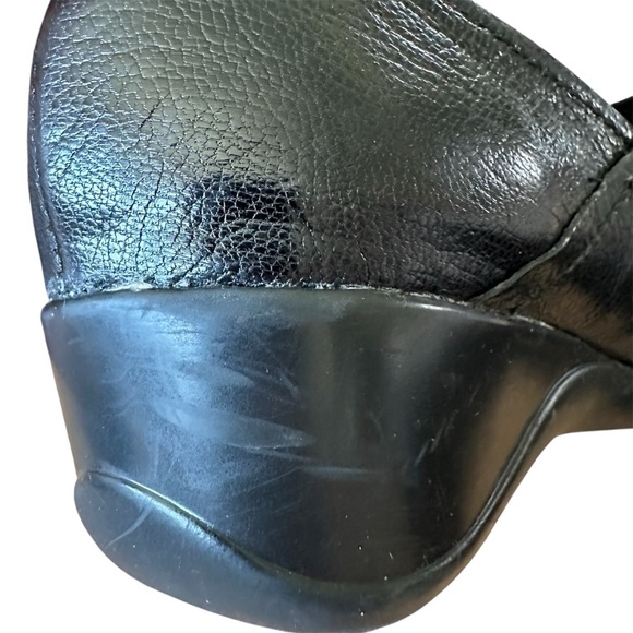 NATURALIZER ANDE Woman Shoes Black Leather Wedge Stretchy Strap Size 8.5M - Picture 11 of 11